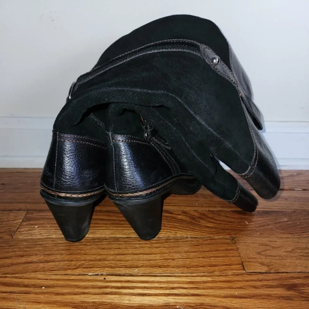 Naturalizer Boots Black Leather Tall Classic Dandy N5 Comfort Women's Sz 7.5 W - Picture 9 of 9